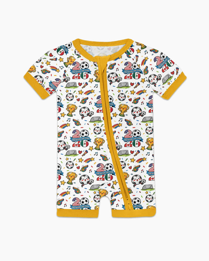 Soccer Fever 2026 Family Matching Bamboo Shorty Zippy