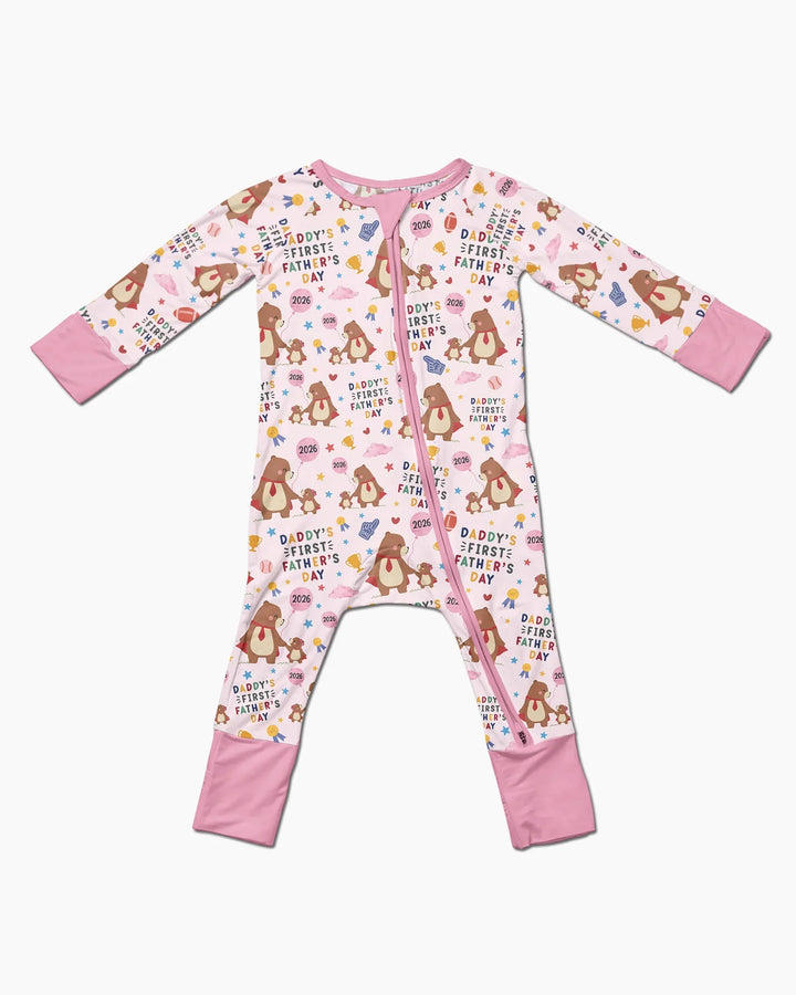 First Father's Day Daddy Bear Family Matching Bamboo Convertible Zippy