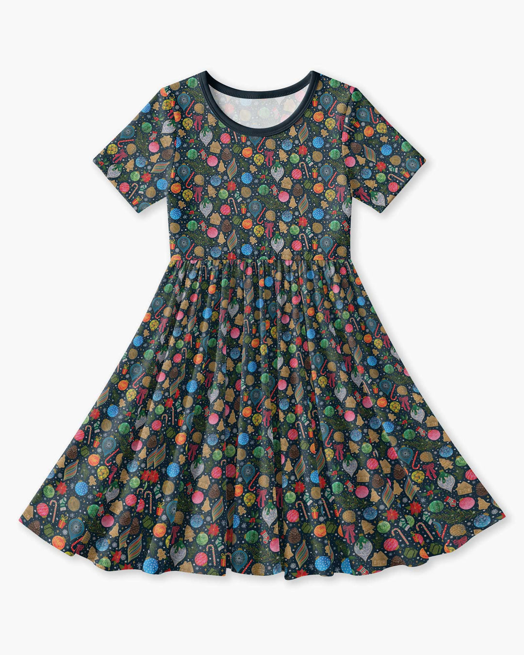 Holiday Ditsy Bamboo Twirl Dress