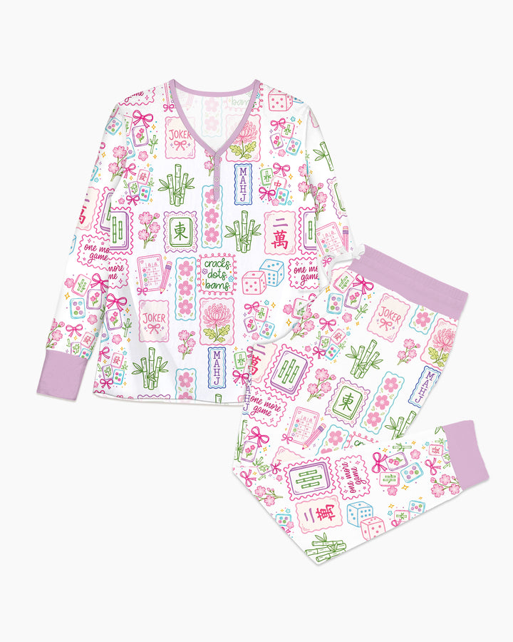 Cracks, Dots & Bams Mommy & Me Matching Bamboo Women Pajama Set