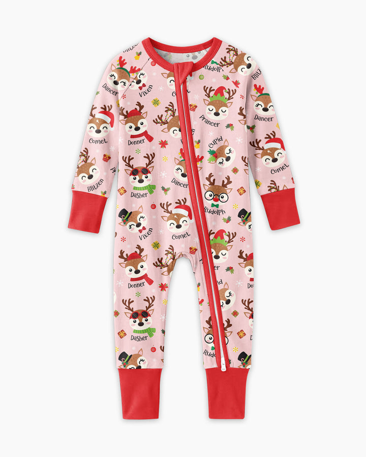 Christmas Reindeer Squad Bamboo Convertible Zippy