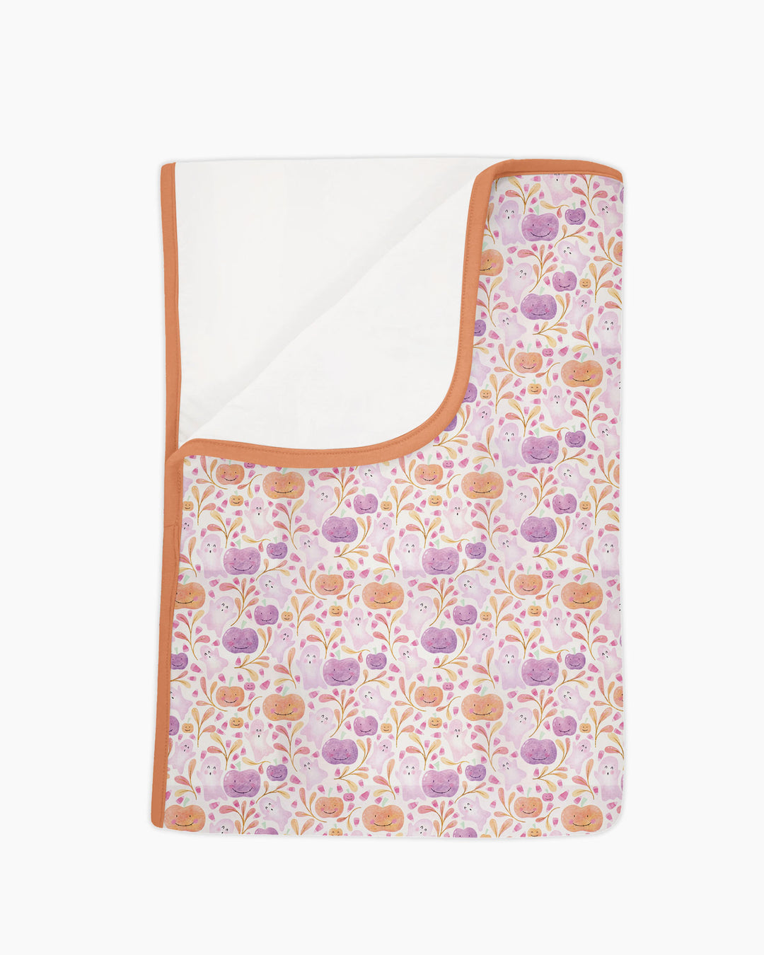 Pastel Pumpkins and Ghosts Bamboo Blanket