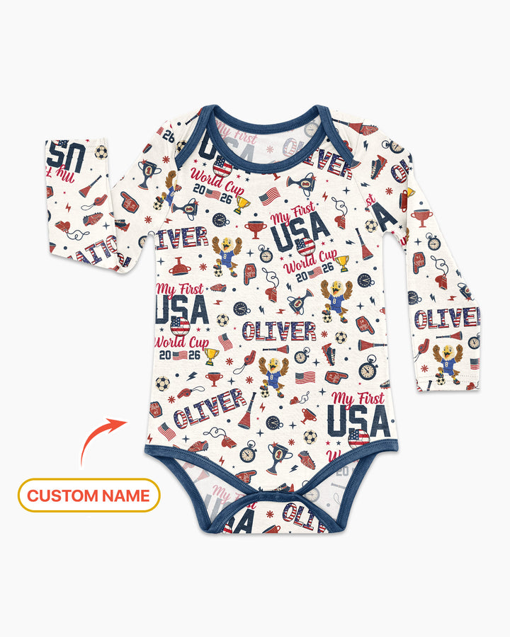 My First Soccer Cup 2026 Bamboo Bodysuit