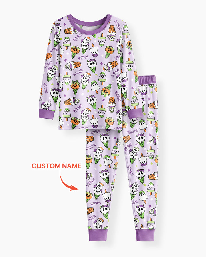 Conjunto de pijama de dos piezas de bambú con mangas largas, plantilla PERSONALIZADA