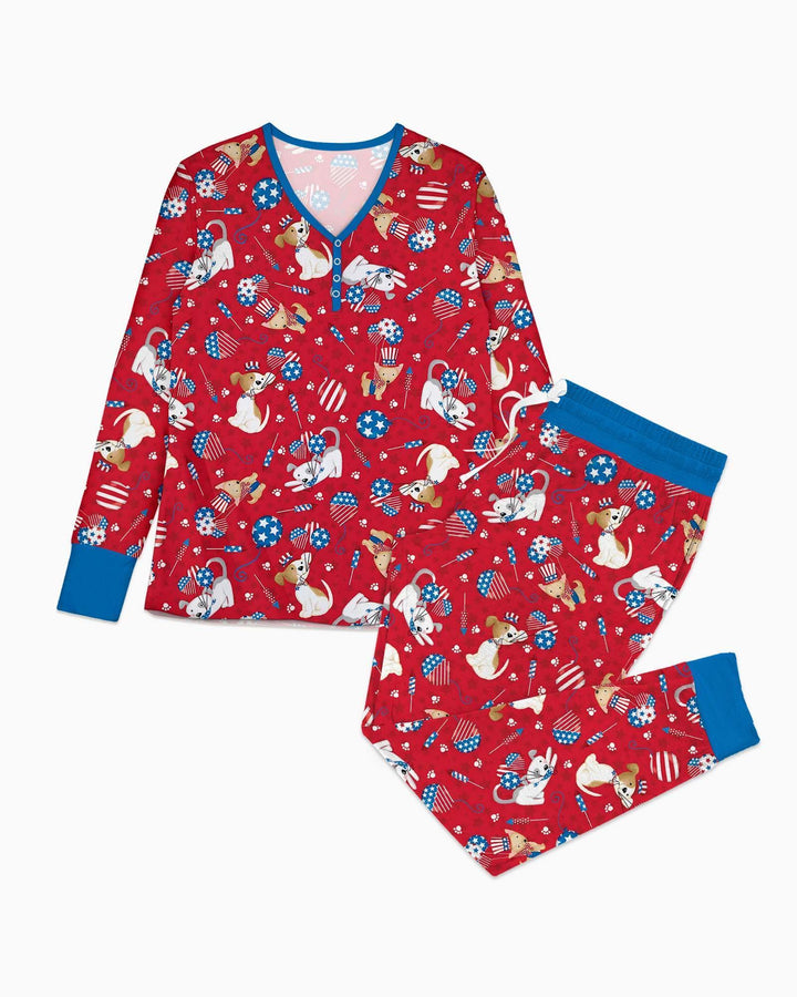 Pijama de bambú Red, White & Woof a juego para mujer y familia