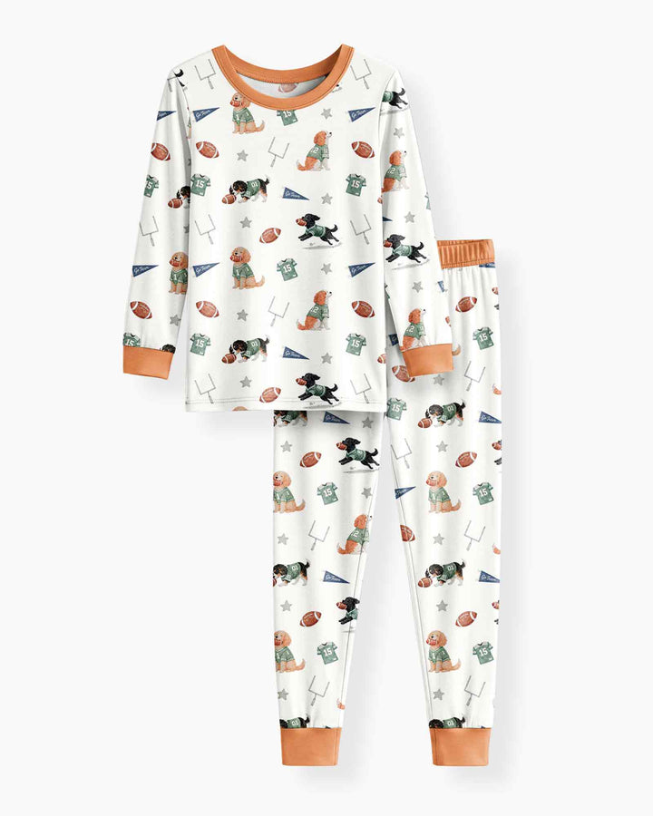 Conjunto de pijama de dos piezas de bambú con mangas largas, plantilla PERSONALIZADA