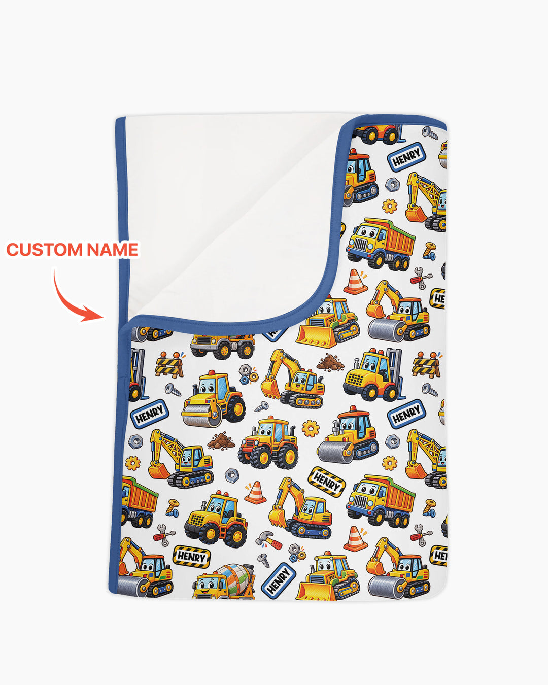 Construction Machines Bamboo Blanket