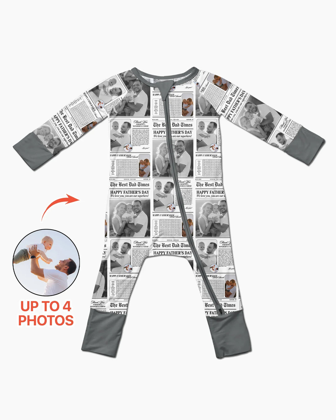 Custom Photo The Best Dad Times Bamboo Convertible Zippy