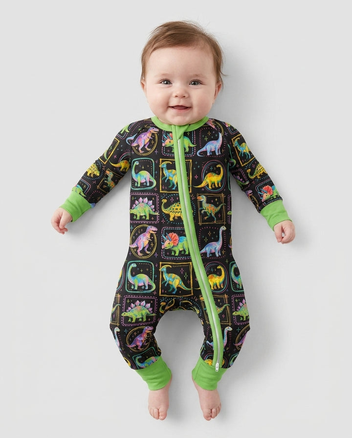 Whimsical Dinosaurs Bamboo Convertible Zippy