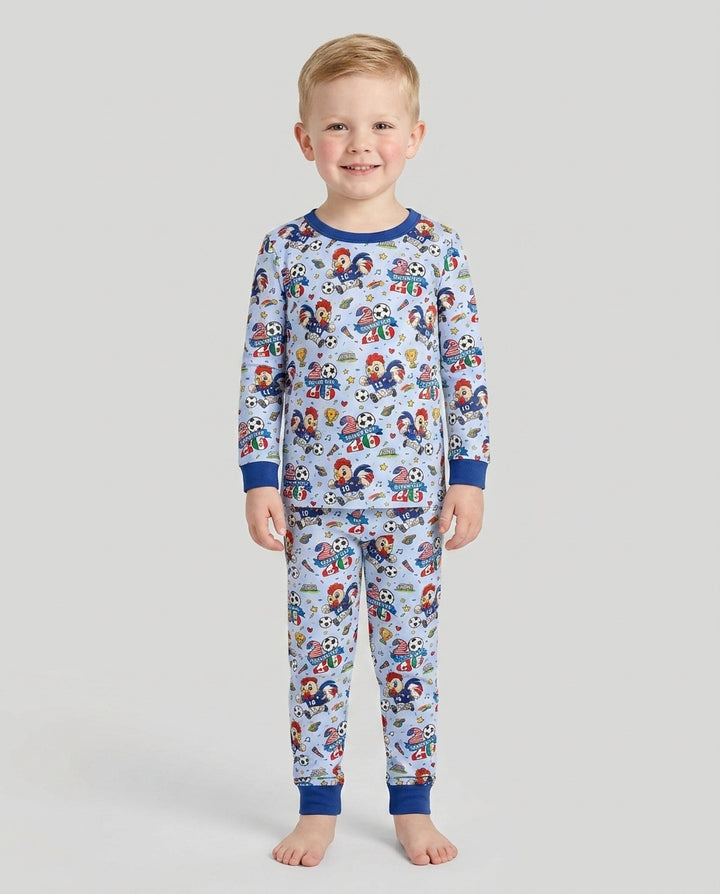 Conjunto de pijama de dos piezas de bambú con mangas largas, plantilla PERSONALIZADA
