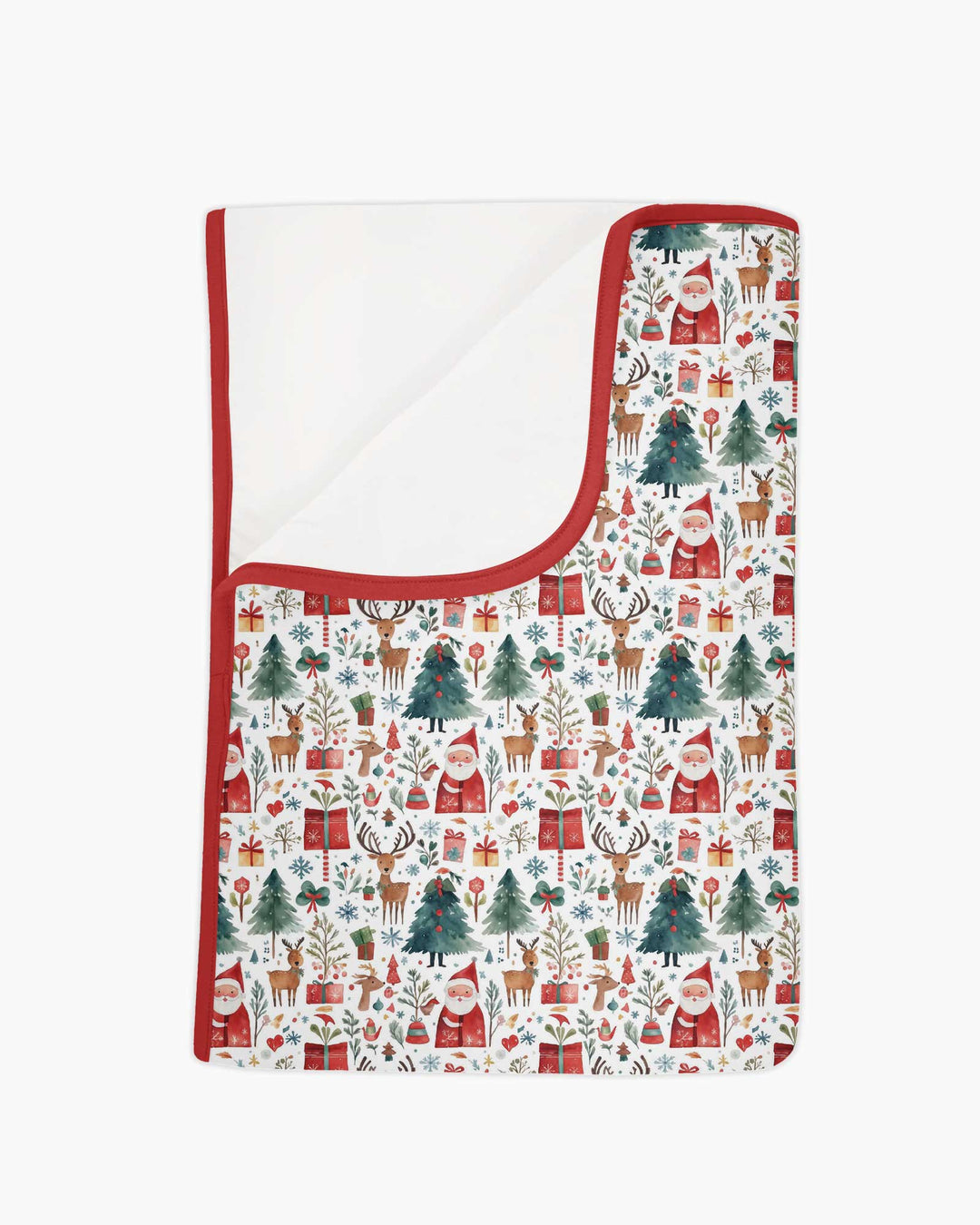 Christmas Tree Santa Bamboo Blanket