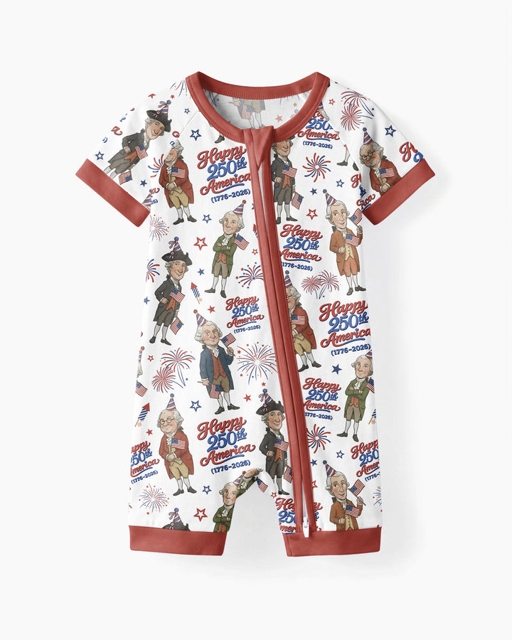 Party Like It's 1776 Family Matching Bamboo Shorty Zippy