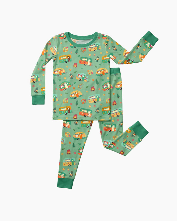 Happy Little Camper Bamboo Two Piece Long Sleeve Pajama Set