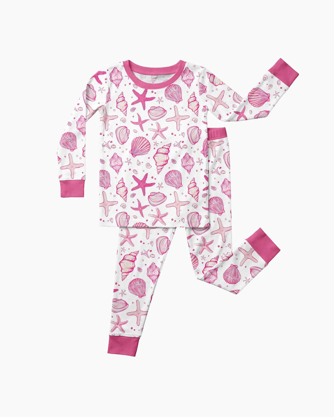 Conjunto de pijama de dos piezas de bambú de manga larga para toda la familia "Coastal Charm"