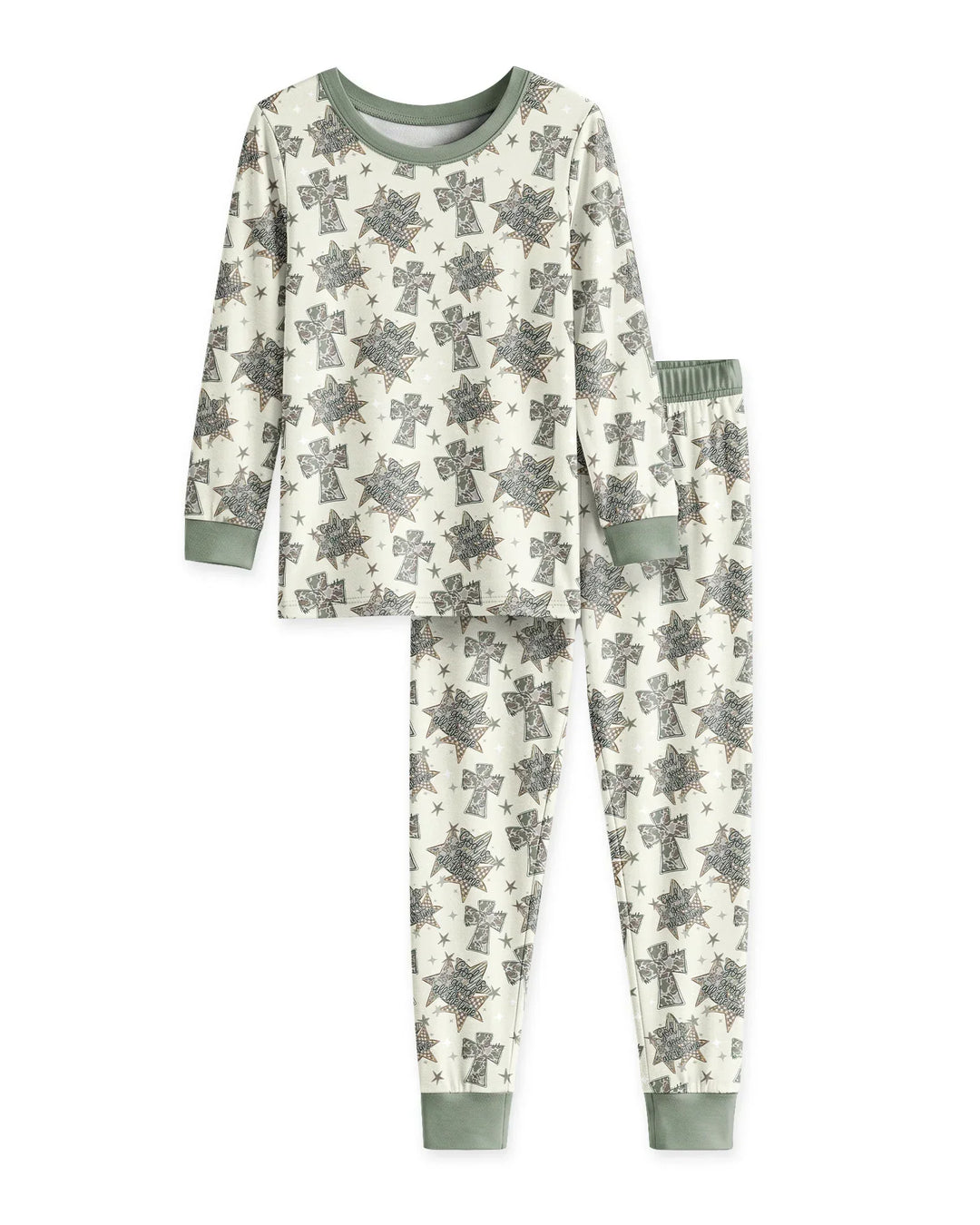 Conjunto de pijama de dos piezas de bambú con mangas largas, plantilla PERSONALIZADA