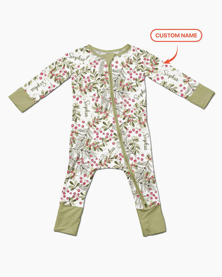 Bambú Convertible Zippy con Flores de Mes de Nacimiento y Nombre Personalizado