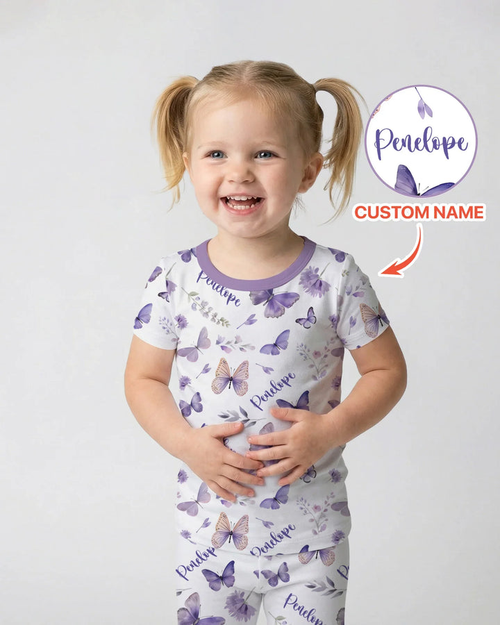 Zweiteiliges, kurzärmliges Pyjama-Set mit Marienkäfern