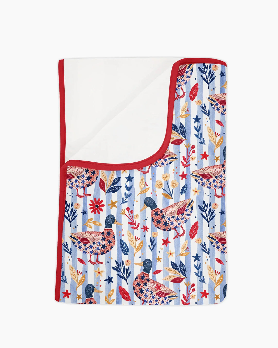 Patriotic Mallard Duck Bamboo Blanket