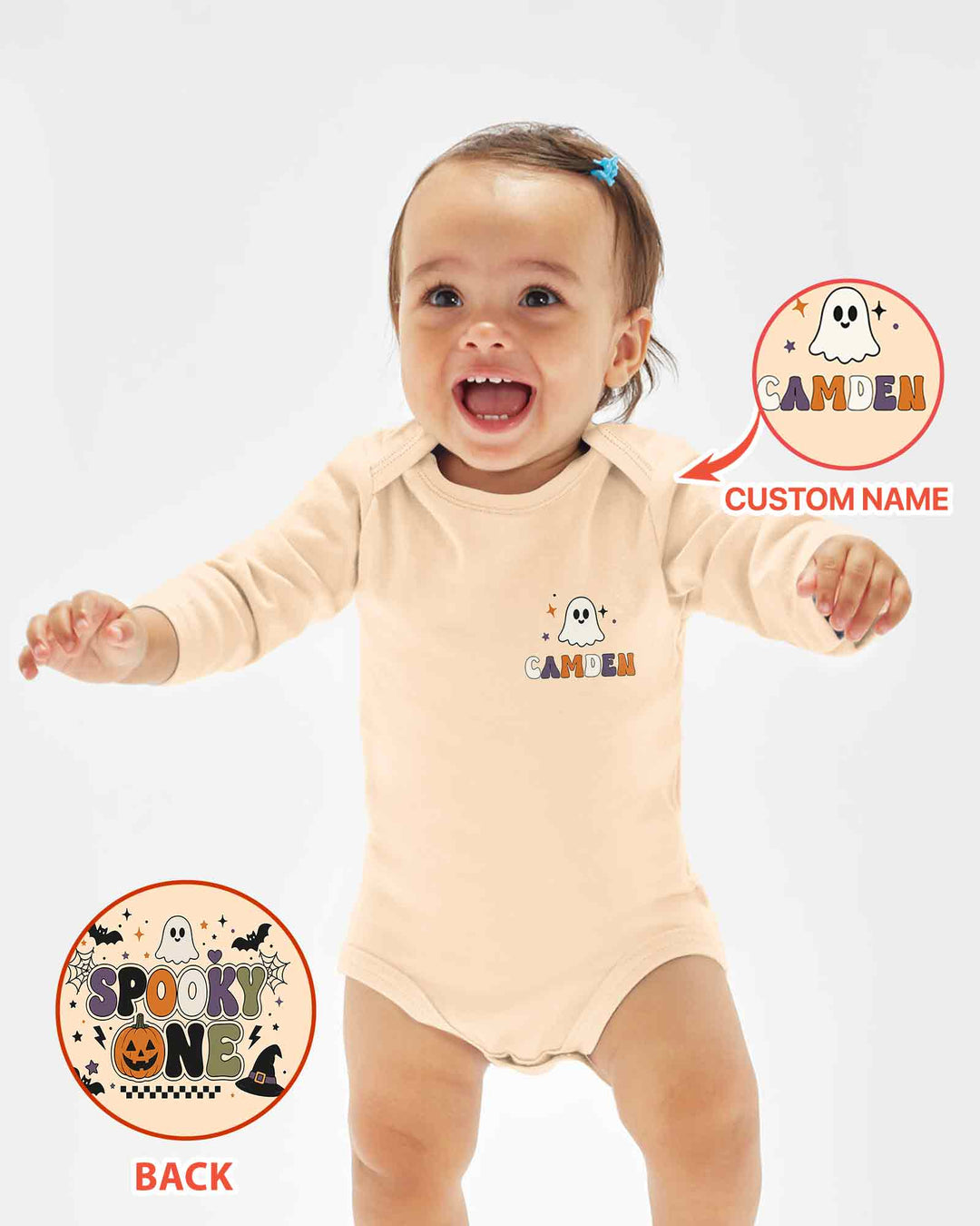 Personalized Spooky One Halloween Bamboo Bodysuit