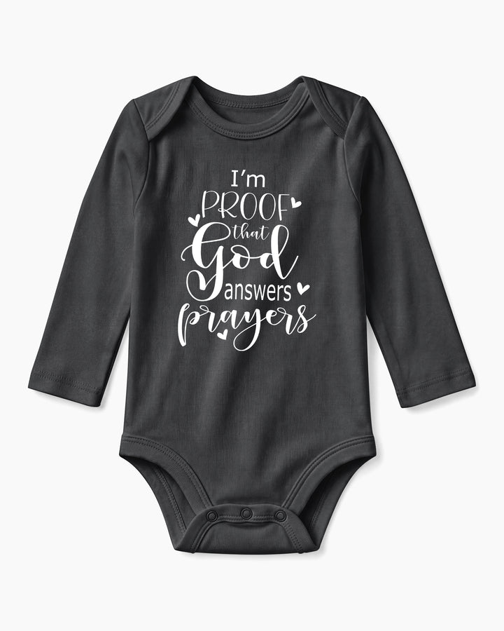 I'm Proof That God Answers Prayers Christian IVF Miracle Baby Bamboo Bodysuit