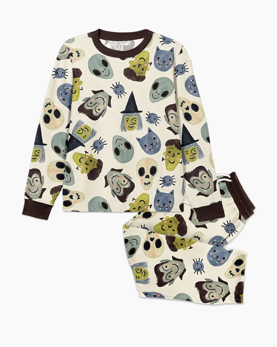 Halloween Face Bamboo Men's Pajama Set
