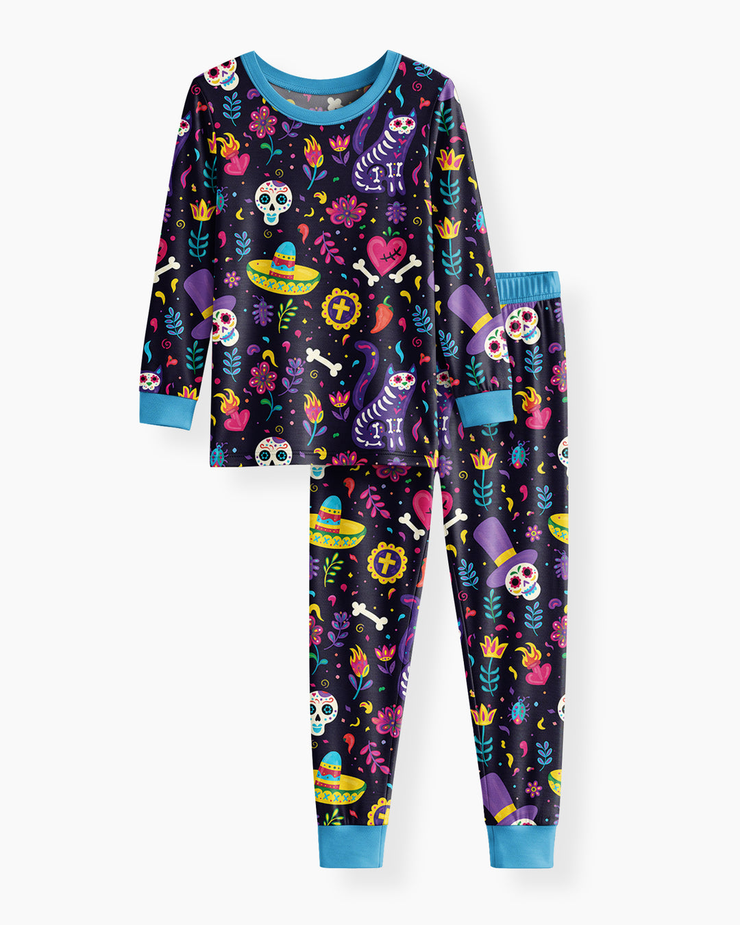 Conjunto de pijama de dos piezas de bambú con mangas largas, plantilla PERSONALIZADA