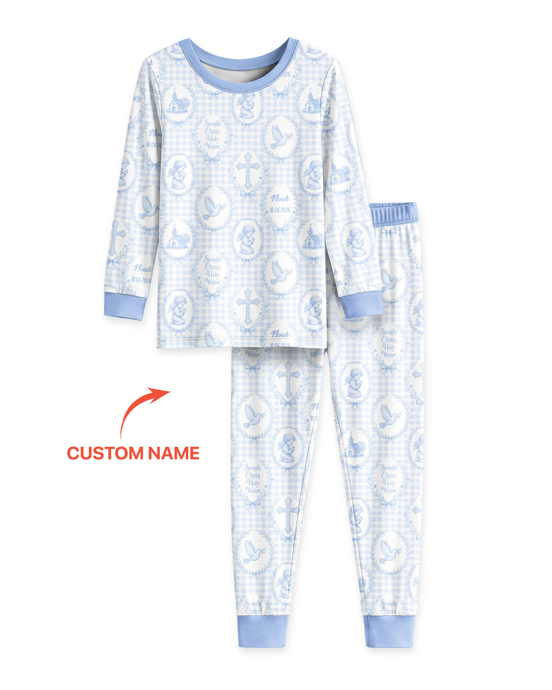 Zweiteiliges Langarm-Pyjama-Set mit Sommerfrüchten
