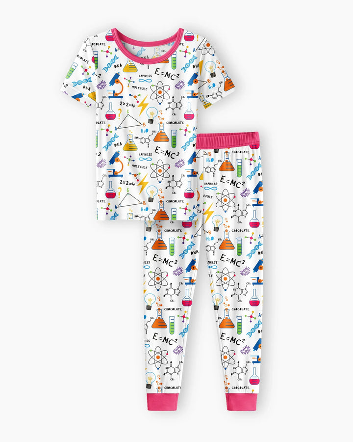 Science Explorer Family Matching Bamboo Two Piece Short Sleeve Pajama Set