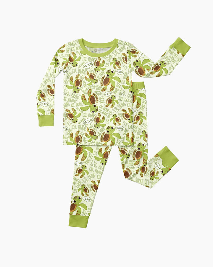 Conjunto de pijama de dos piezas de bambú con mangas largas, plantilla PERSONALIZADA