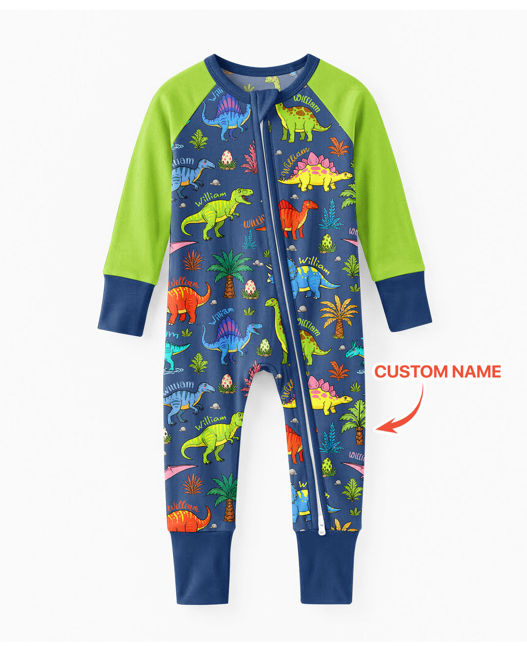 Dino Field Guide Custom Name Bamboo Convertible Zippy