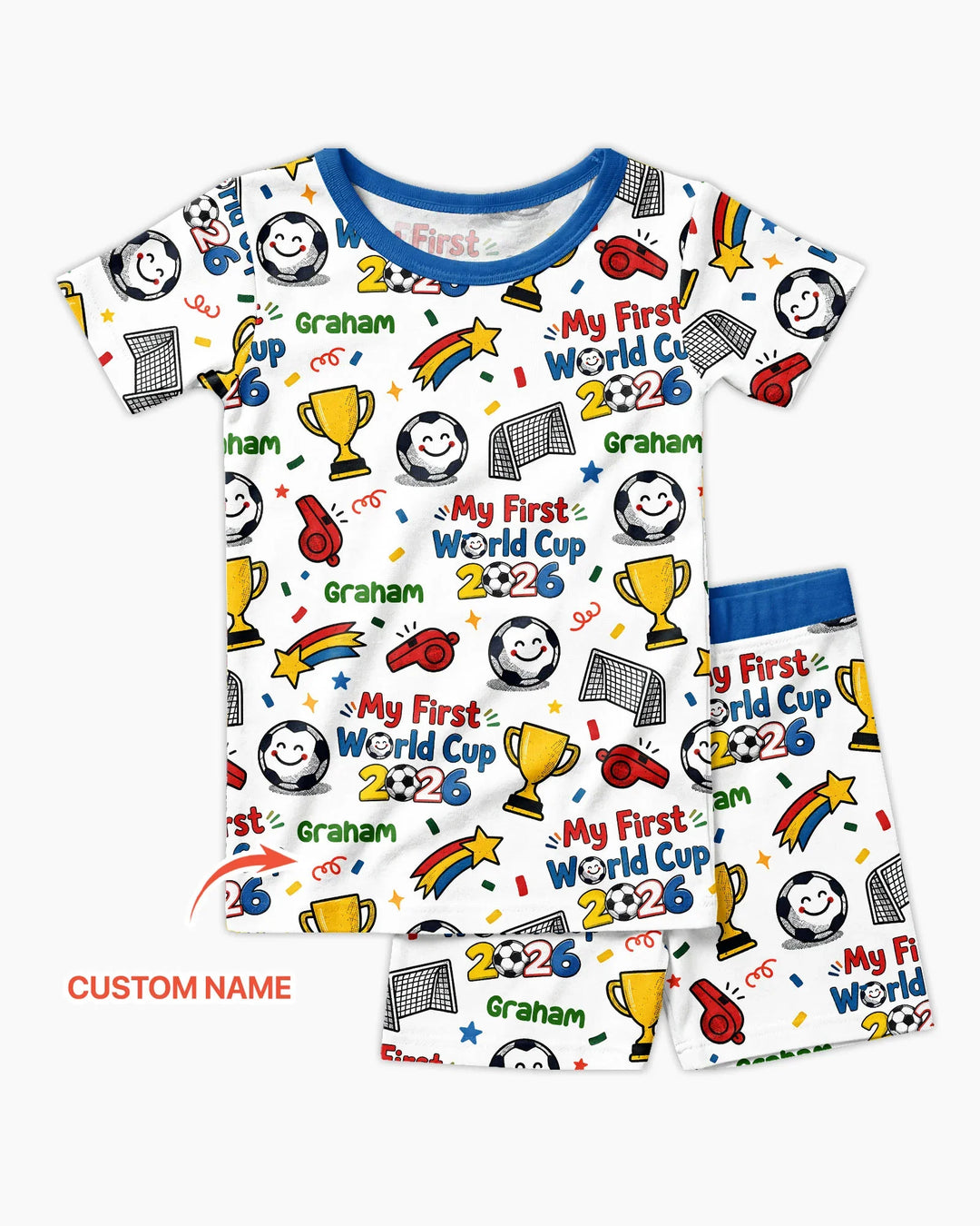 Pijama de bambú de dos piezas de manga corta con pantalón corto, plantilla personalizada