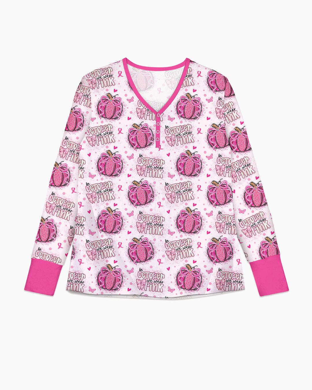 We Wear Pink Pumpkin Mommy & Me Matching Bamboo Women Pajama Set