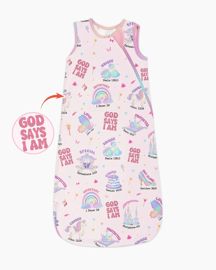 God Says I Am Girl Bamboo Sleep Bag