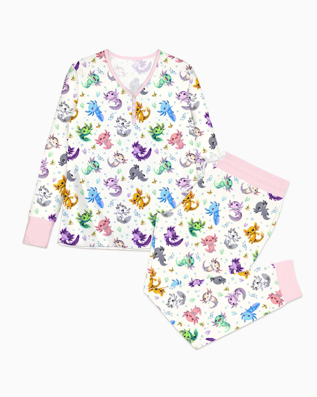 I Love You Axolotl Bamboo Women Pajama Set