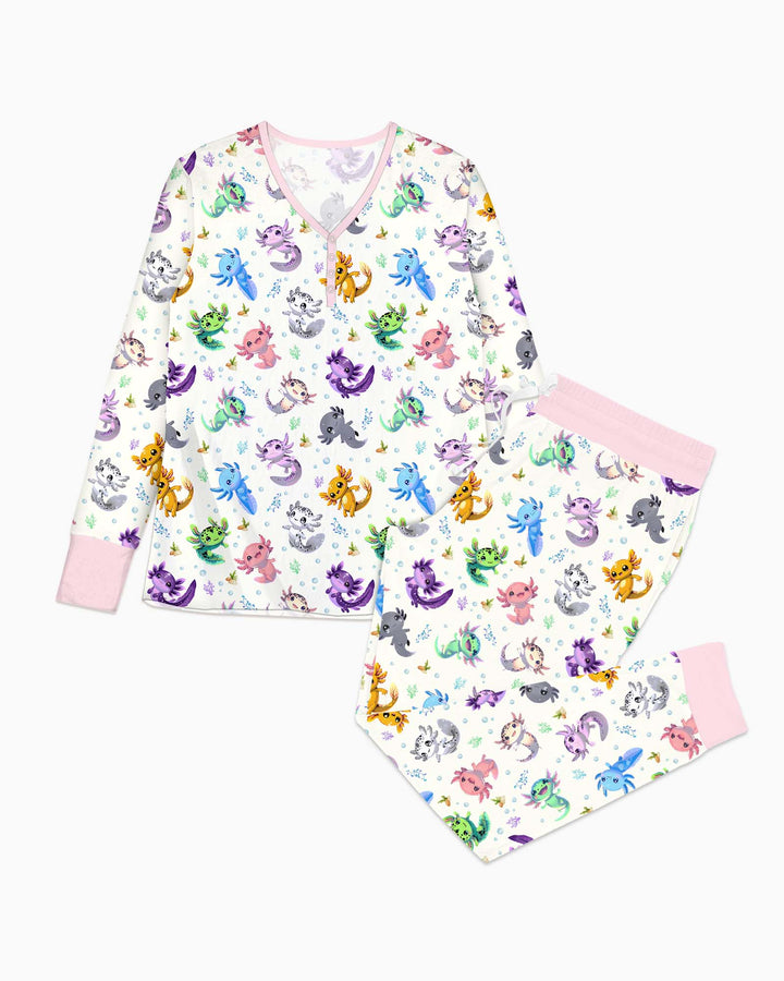 I Love You Axolotl Bamboo Women Pajama Set