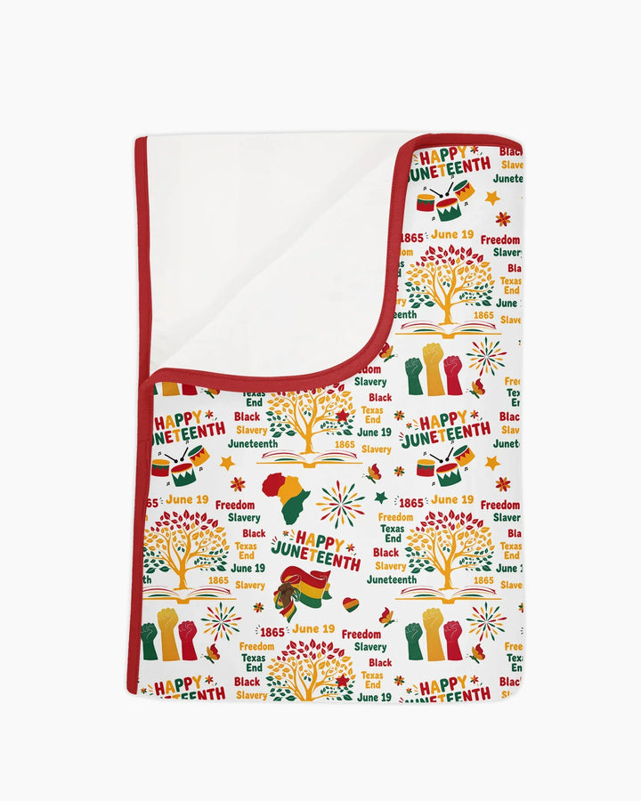 Happy Juneteenth Bamboo Blanket