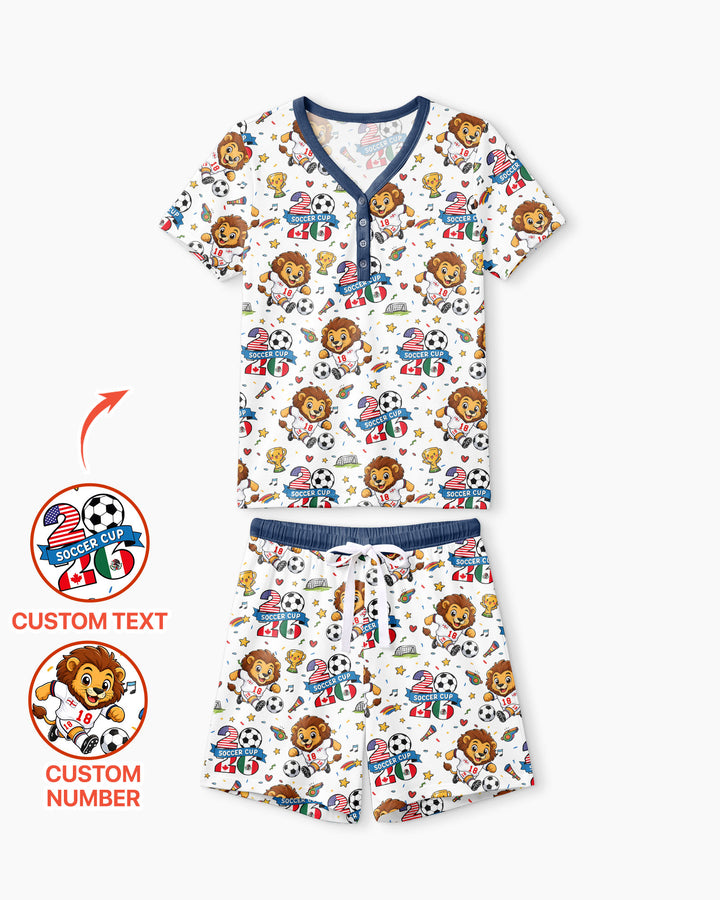 We Are The Champions Soccer Cup 2026 Bamboo Women Short Sleeve Short Pajama Set