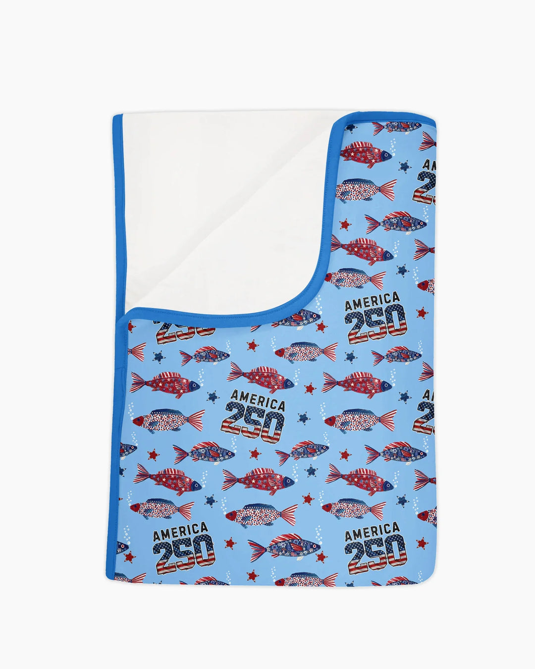 Stars and Stripes Fish Bamboo Blanket