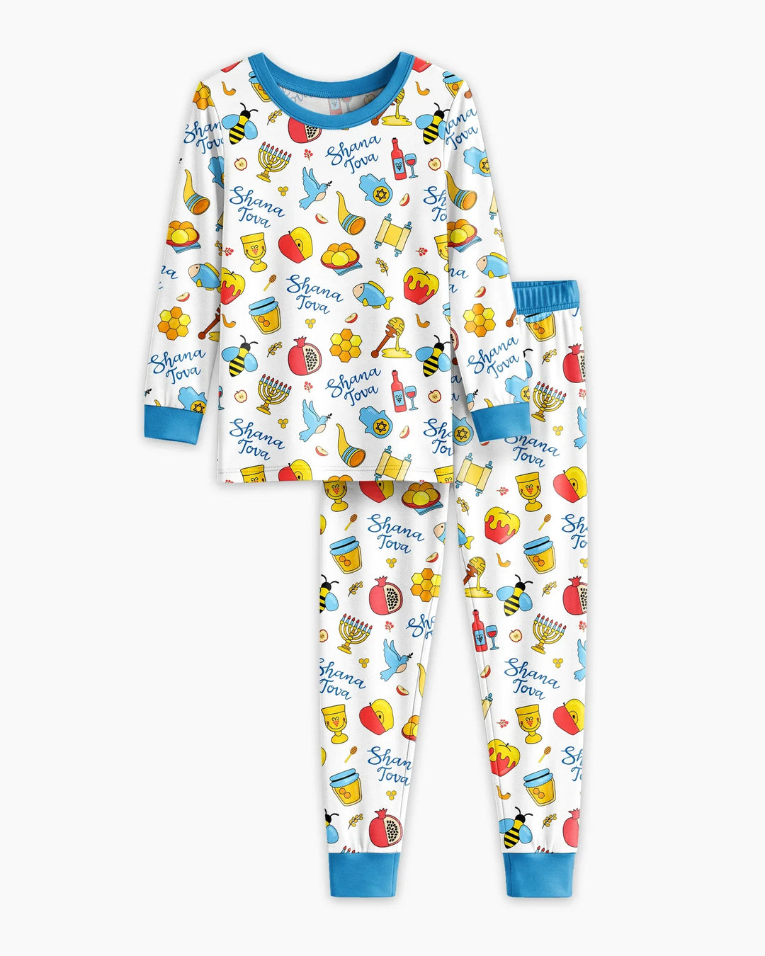 Shanah Tovah U'Metukah Bamboo Two Piece Long Sleeve Pajama Set