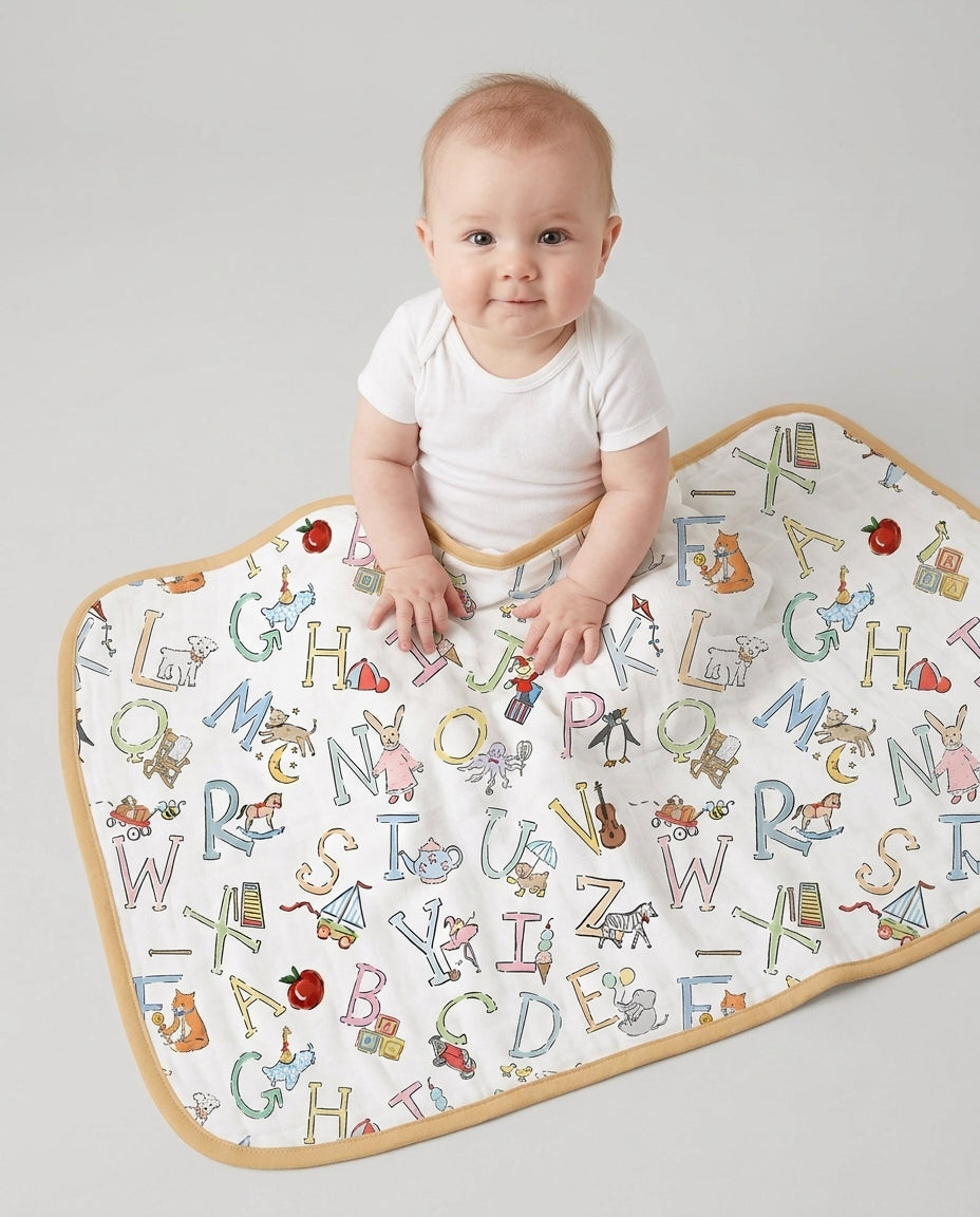 ABC Whimsy Bamboo Blanket