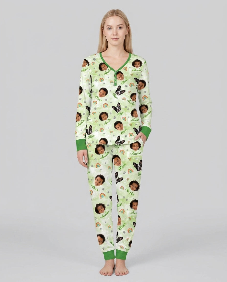 Personalized Family Matching Bamboo Women Pajama Set