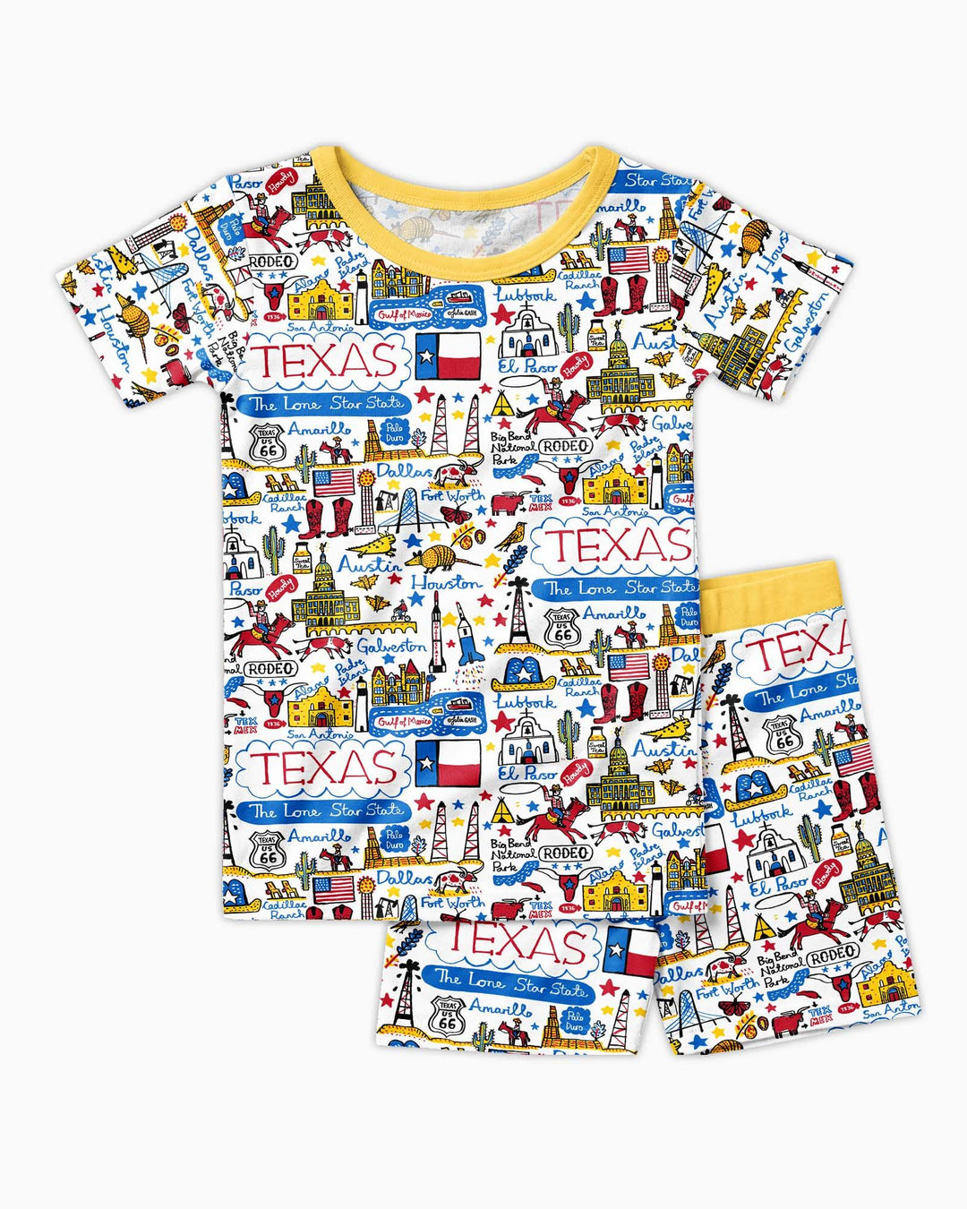 Lone Star State Bamboo Two Piece Short Sleeve Shorts Pajama Set