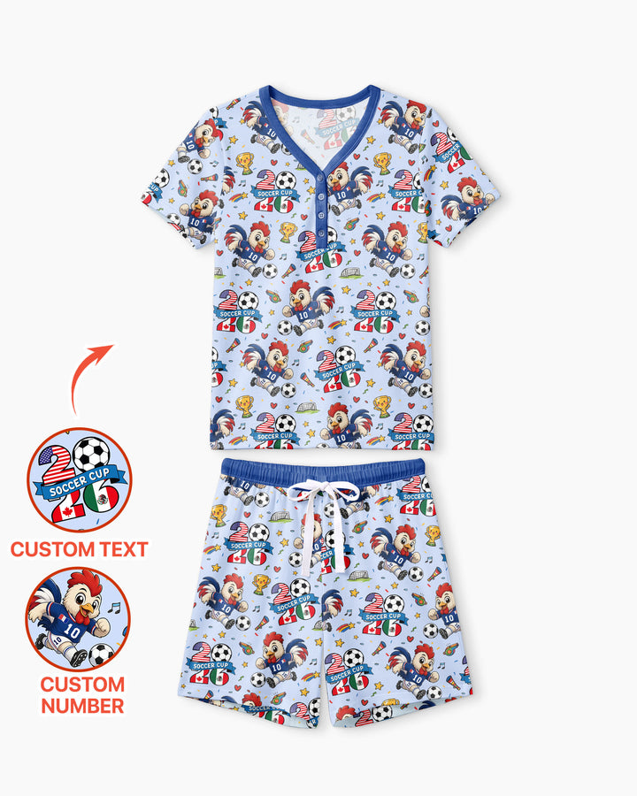 We Are The Champions Soccer Cup 2026 Bamboo Women Short Sleeve Short Pajama Set