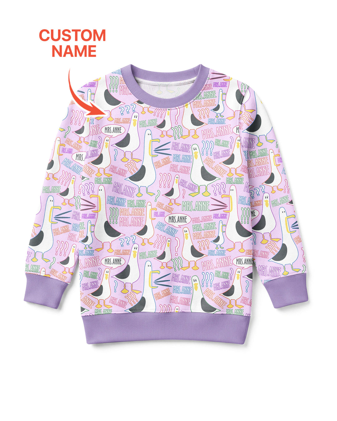 Sudadera de cuello redondo de bambú con plantilla personalizada
