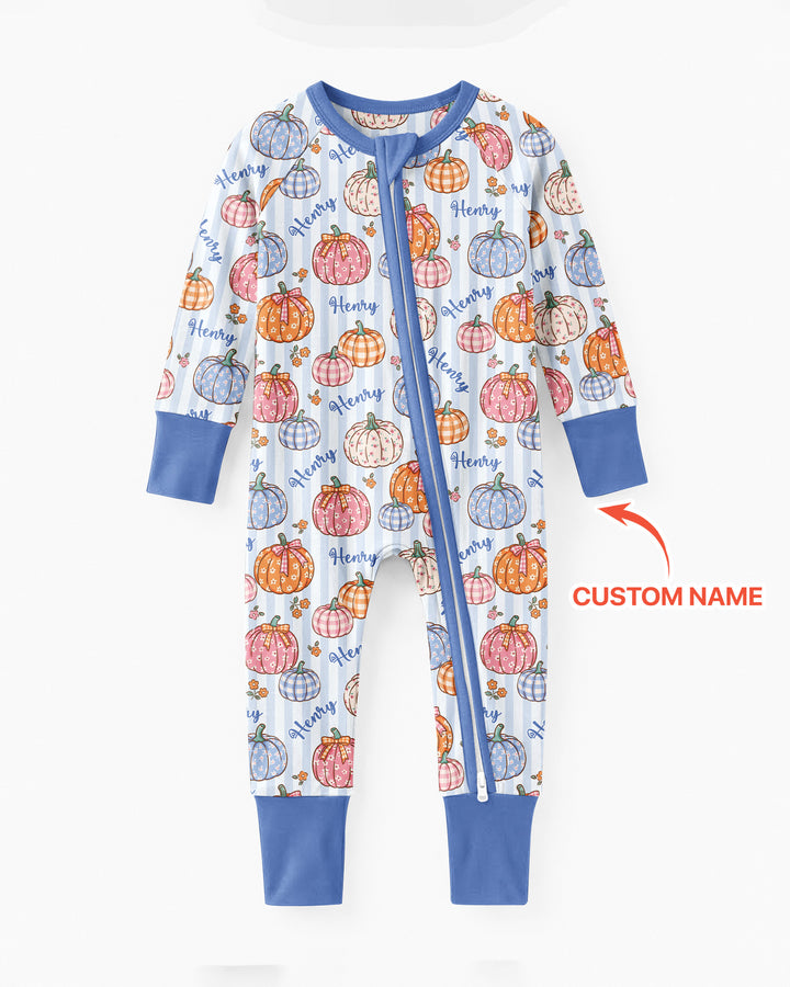 Custom Name Pumpkin Patch Bamboo Convertible Zippy