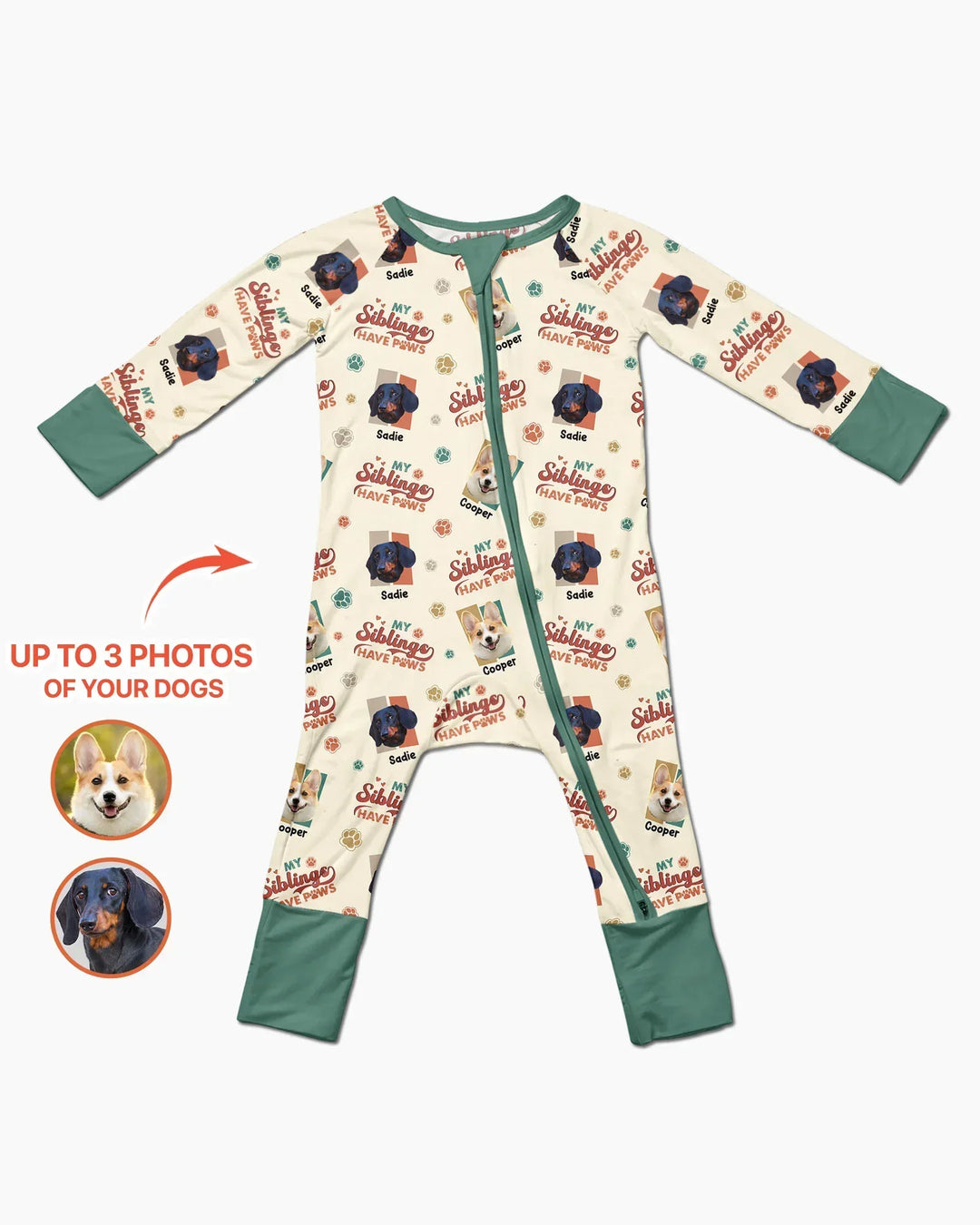 Custom Dog Photos "My Siblings Have Paws"  Bamboo Convertible Zippy