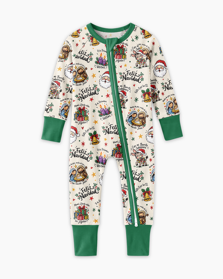 Whimsical Feliz Navidad Christmas Bamboo Convertible Zippy