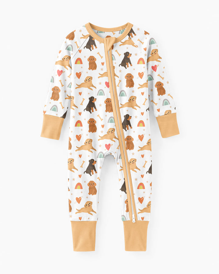 Brown Dogs Bamboo Convertible Zippered Romper