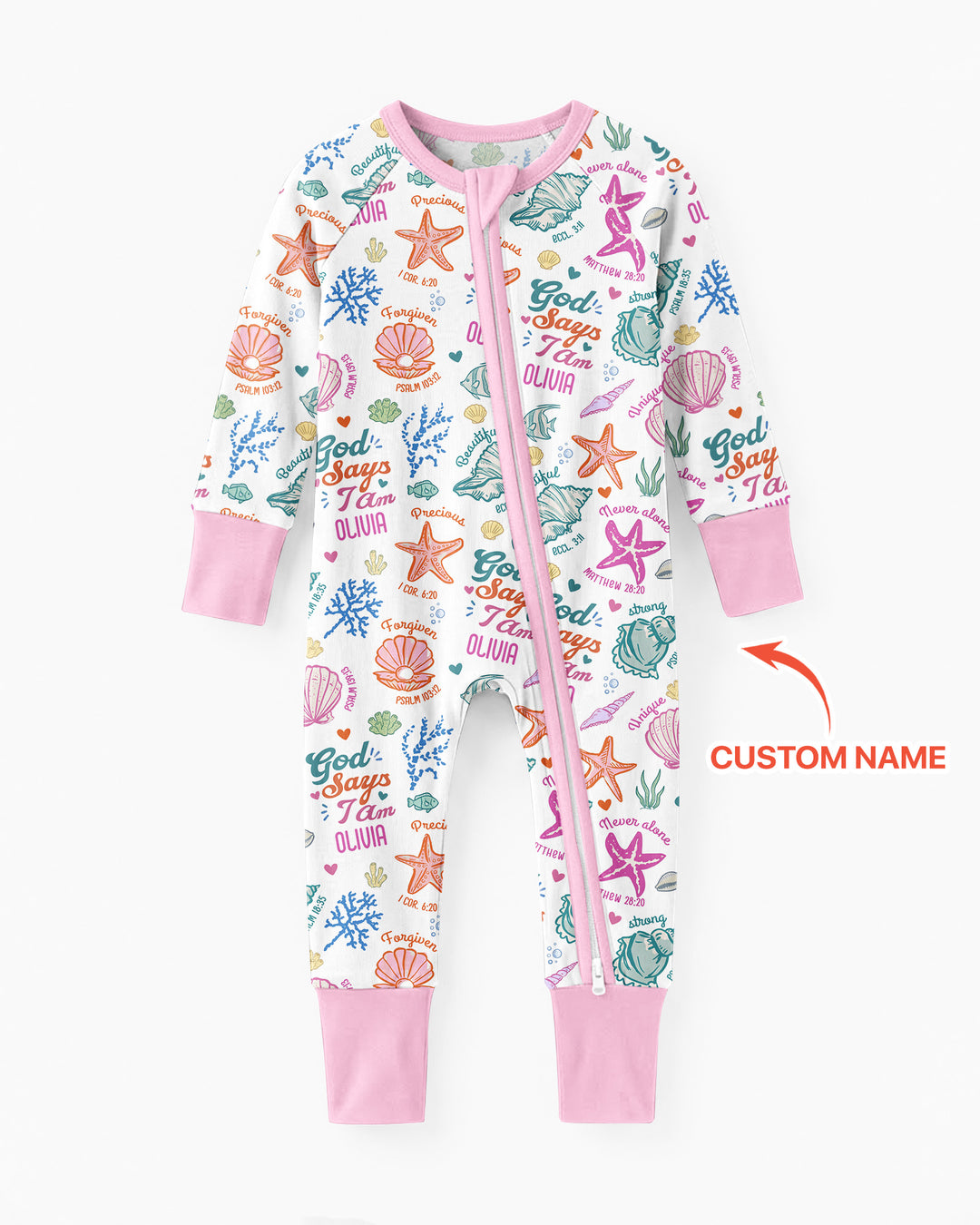 Coastal God Says I Am Custom Name Bamboo Convertible Zippy