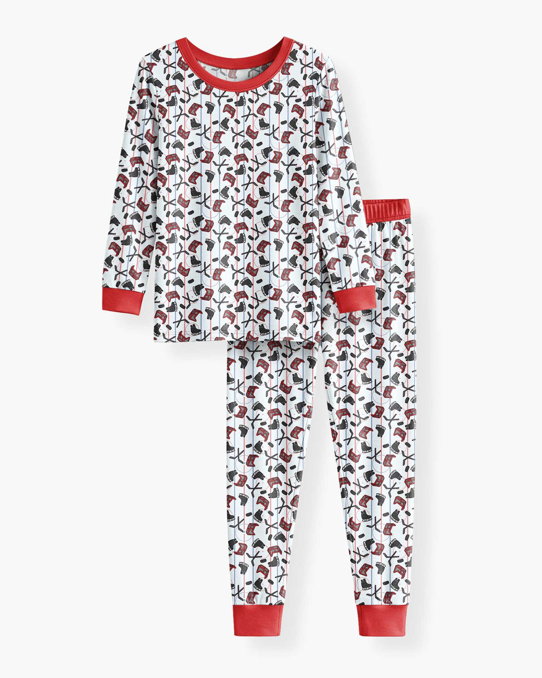 Hockey Rink Bamboo Two Piece Long Sleeve Pajama Set